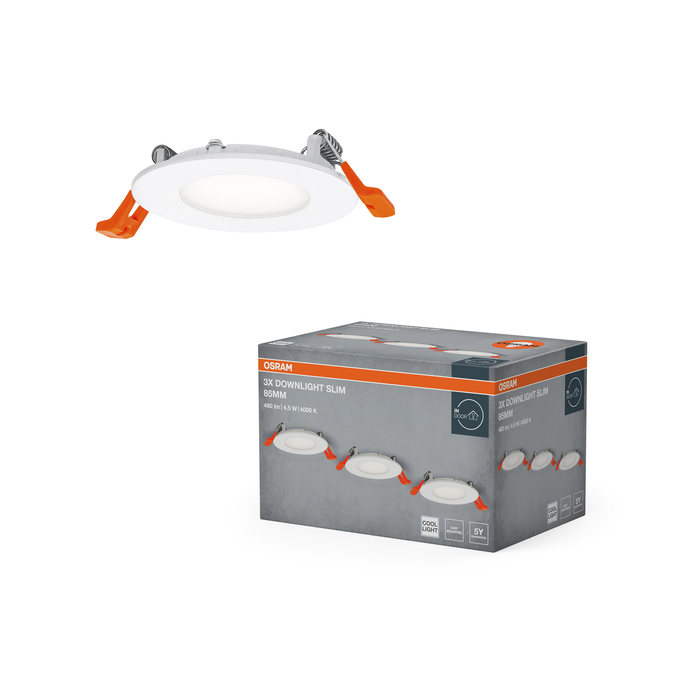 LED spot and downlight recess slim 85mm 4.5W 840 White Kombinirani snimak = Slika proizvoda + slika pakiranja