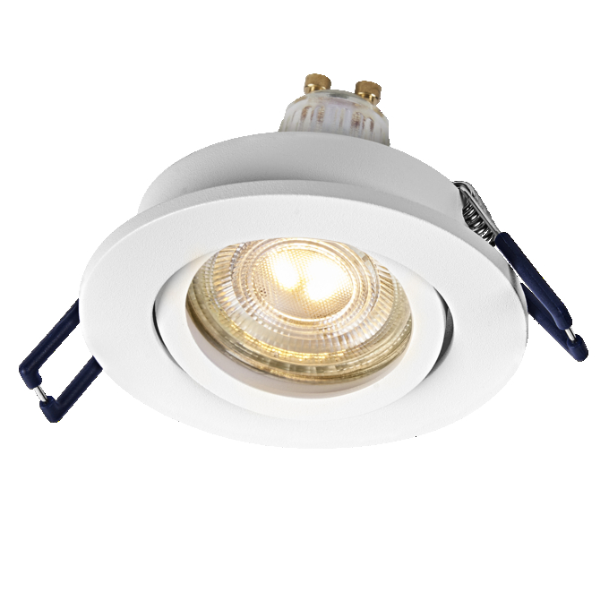 Spot Set Recess GU10 Dim Adjustable Click 3.7W 827 White white, upright, sw. on
