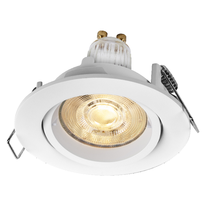 Spot Set Recess Twistlock GU10 Adjustable 2.6W 827 White white, upright, sw. on