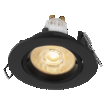 Spot Set Recess Twistlock GU10 Adjustable 2.6W 827 Black white, upright, sw. on (thumbnail)