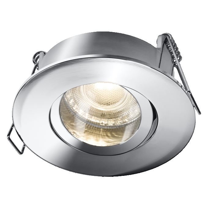 Spot Set Recess GU10 IP65 Press 4.5W 840 Chrome white, upright, sw. on