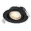 Spot Set Recess Simple DIM 4.9W 827 40° Black white, upright, sw. on (thumbnail)