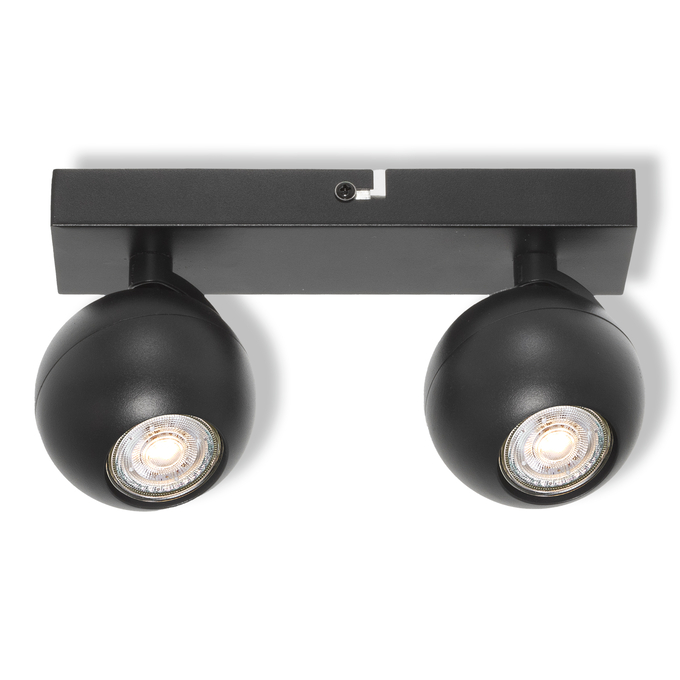 LED SPOT SPHERAL BLACK 2XGU10