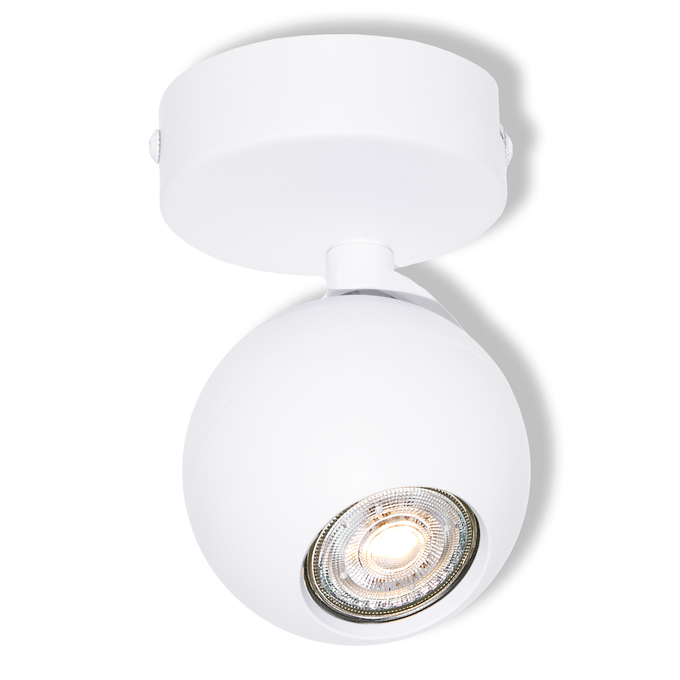 LED SPOT SPHERAL WHITE 1XGU10 ROUND