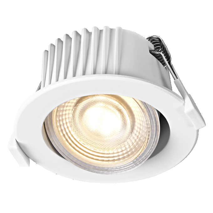 LED Spot Set DIM Recess IP44 Adjustable 4.9W 827 36° White white, upright, sw. on