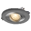 Concrete Spot GU10 Dark  4.5W Satin Nickel white, upright, sw. on (thumbnail)