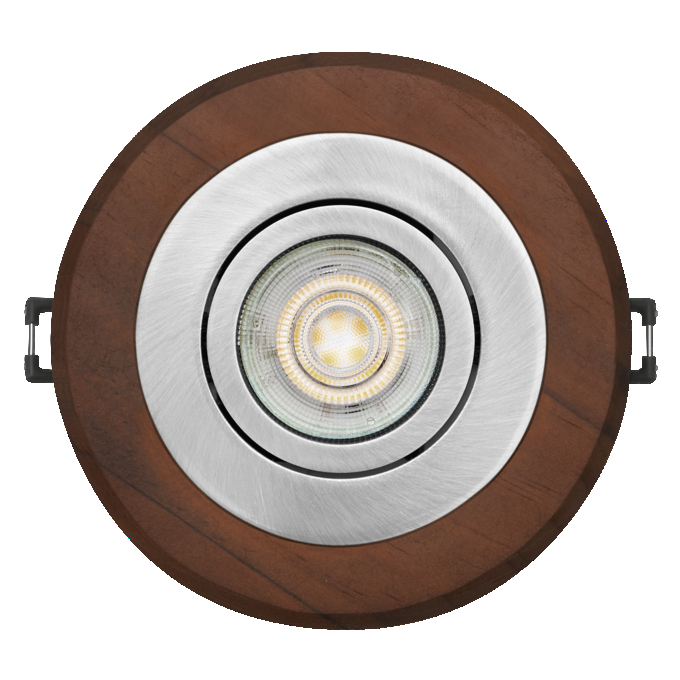 Wood Spot GU10 Dark  4.5W Satin Nickel white, upright, alternat