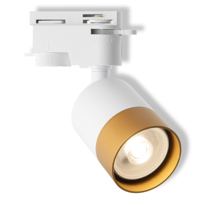 Spot 1-phase tracking system LUXE GU10 WHITE AND GOLD