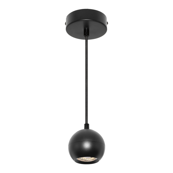 LED SPOT SPHERAL BLACK 1XGU10 PENDANT