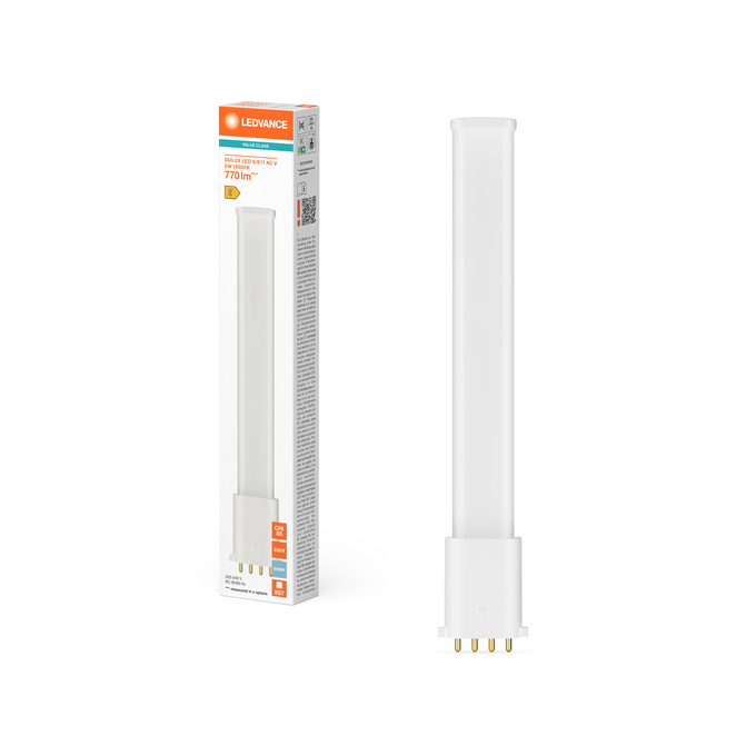 DULUX LED S/E11 AC MAINS VALUE  6W 865 2G7 Fotografie combinată = Fotografiede prezentare + Imagine cu ambalaj