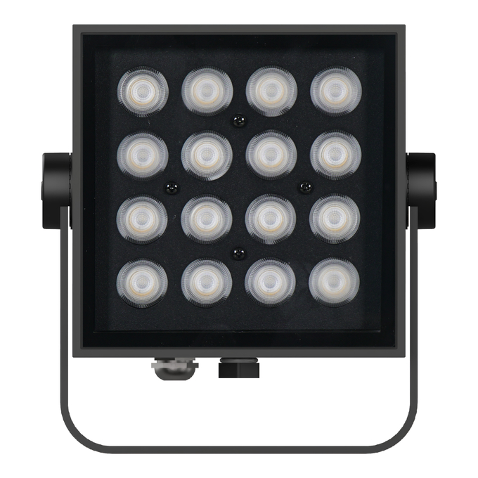 Floodlight Square 36W 840 SYM10 BK white, upright