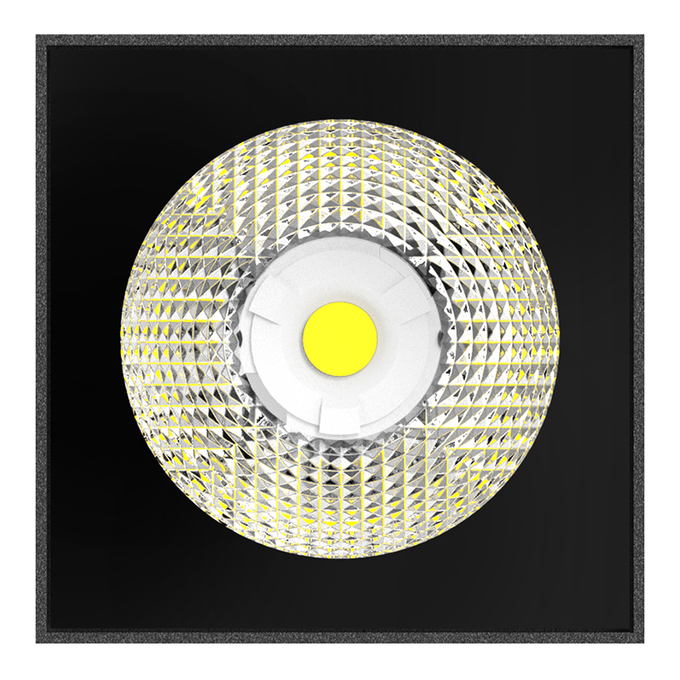 Ceiling Square 7W 840 SYM24 BK white, bottom view