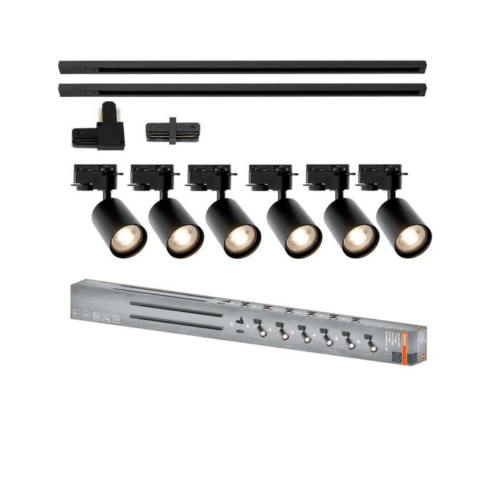 Ready set 1-phase tracking system ELEMENTAL 2M GU10 BLACK