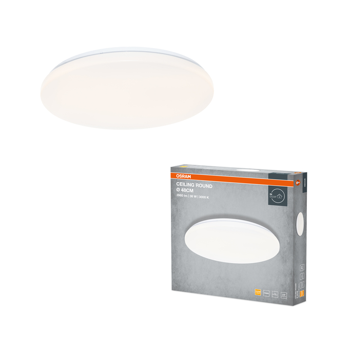 CEILING ROUND ⌀ 48cm 36W 3000K IP20 Kombinirani snimak = Slika proizvoda + slika pakiranja