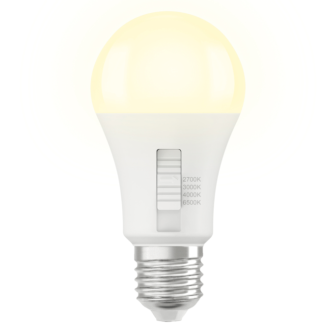 LED Classic A 75 DIM CCT Select 10.5W 827/830/840/865 Frosted E27 white, upright, sw. on