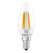 LED Classic B 40 Filament Energy efficiency class A 2.2W 827 Clear E14 white, upright, OSRAM logo (thumbnail)