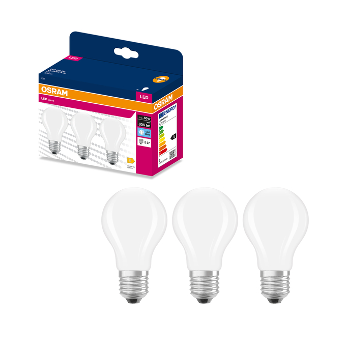 LED Classic A 60 Filament  7W 4000K Frosted E27 Kombinirani snimak = Slika proizvoda + slika pakiranja