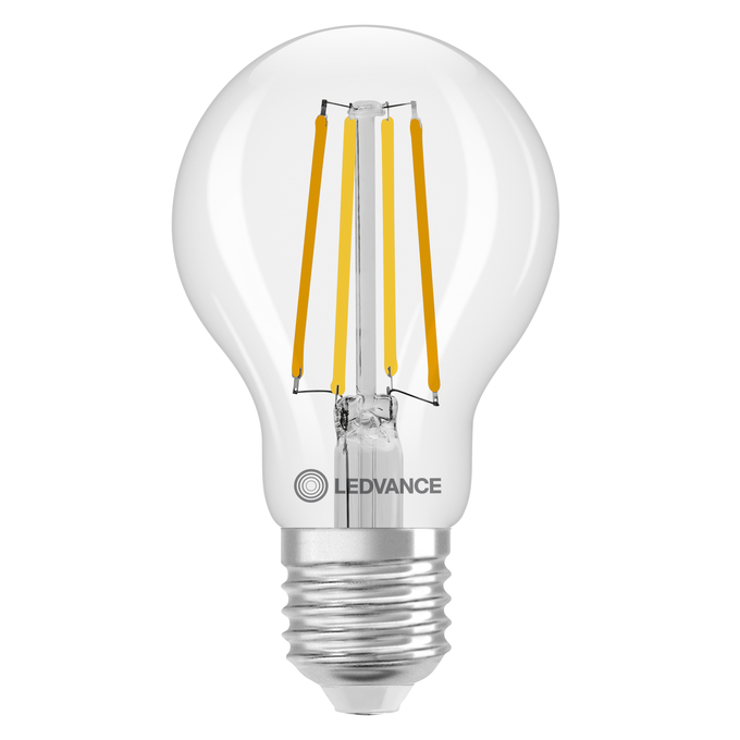 LED CLASSIC A 40 Filament GLOW DIM P 5.9W 930…922 Clear E27 white, upright, LEDVANCE logo