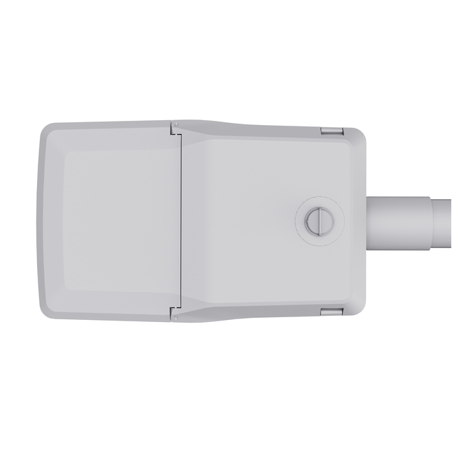 STREETLIGHT COMPACT LARGE 155W 740 RU25ST ZHAGA TOP CLASS 2 WHITE ALU white, top view