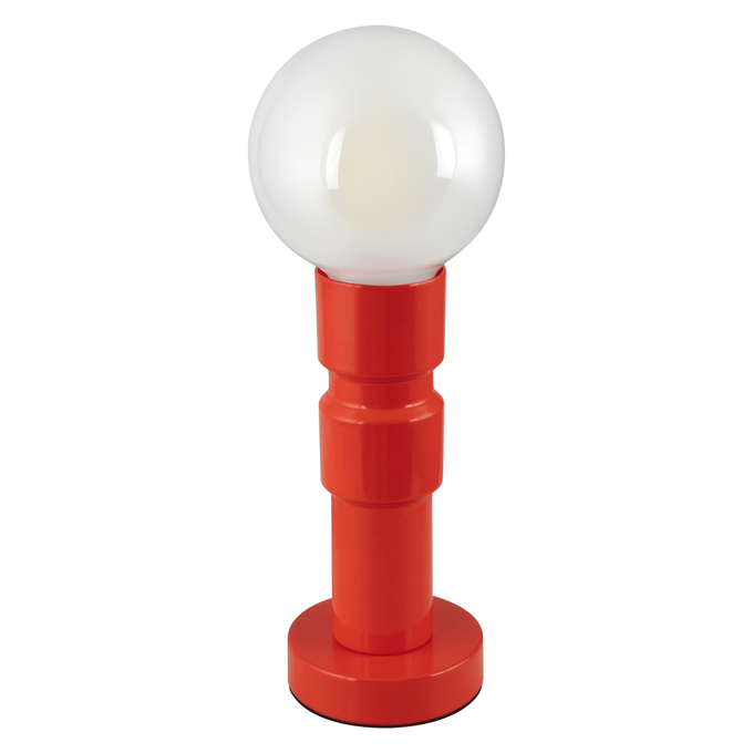 Decor Bolty Table E27 Red white, upright, sw. on