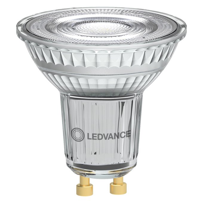 LED PAR16 50 15° DIM P 4.9W 927 GU10 white, upright, LEDVANCE logo
