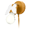 Wall Butterfly E27 Yellow EU Plug white, upright, sw. on (thumbnail)