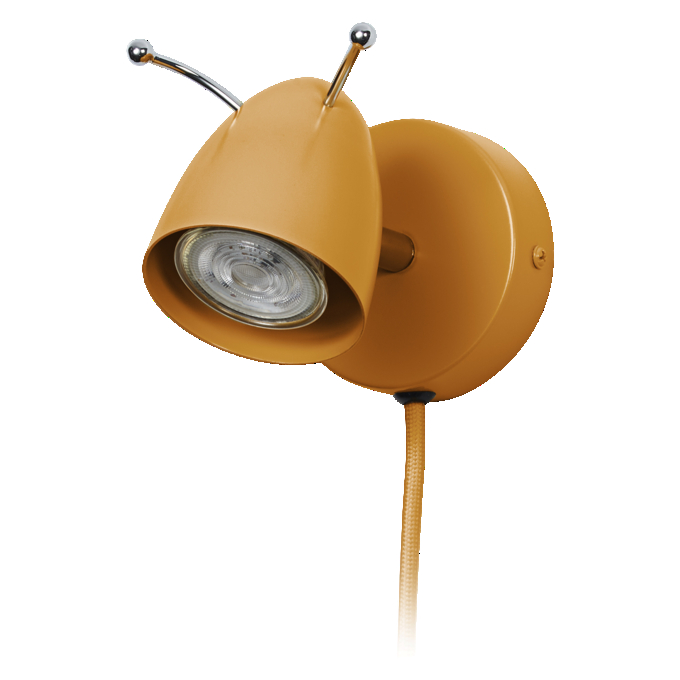 Wall Ant GU10 Yellow EU Plug white, upright, alternat