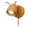 Wall Ant GU10 Yellow EU Plug white, upright, sw. on (thumbnail)