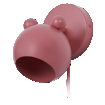 Wall Mouse E14 Pink EU Plug white, upright (thumbnail)