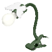 Clip Butterfly E27 Green EU Plug white, upright, sw. on (thumbnail)