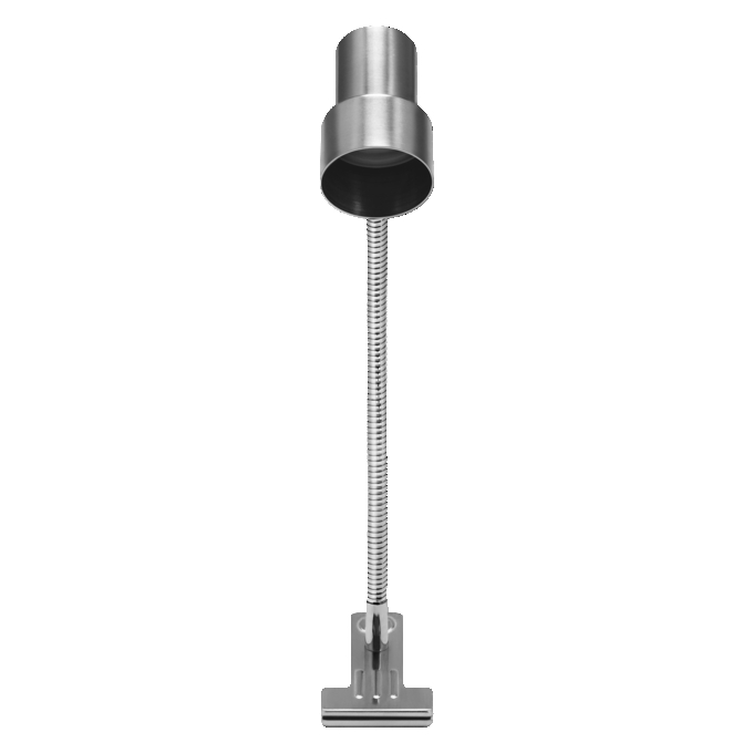 Clip Step Flex GU10 Satin Nickel EU Plug white, upright, alternat