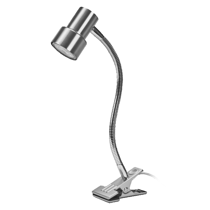 Clip Step Flex GU10 Satin Nickel EU Plug white, upright, alternat