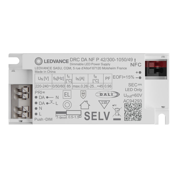DRC DALI NFC P 42/300-1050/49 OEM white, upright