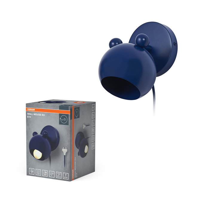 Wall Mouse E14 Blue EU Plug Kombinirani snimak = Slika proizvoda + slika pakiranja