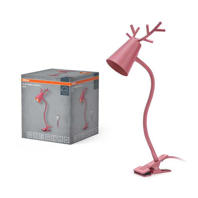 Clip Deer Flex E14 Pink EU Plug Kombinirani snimak = Slika proizvoda + slika pakiranja