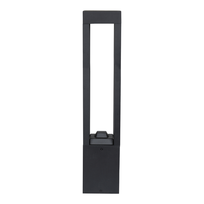 Bollard Square Clear 0.9m 18W  830 MS Black white, upright