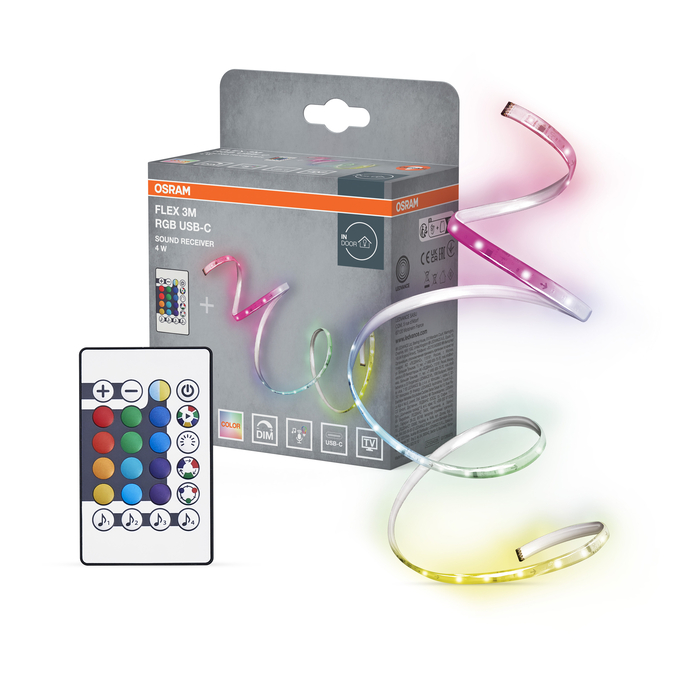 Flex Strip Sound Receiver USB 3m 830 Remote Control Kombinirani snimak = Slika proizvoda + slika pakiranja