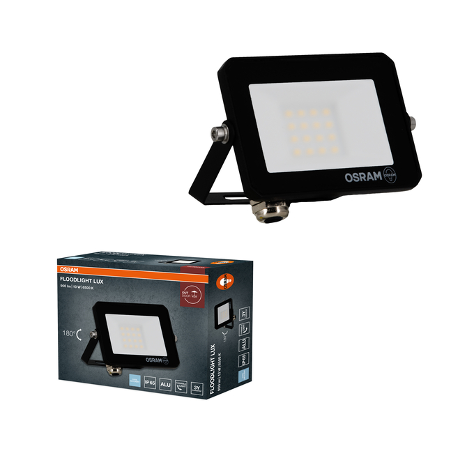 FLOODLIGHT LUX 10W 865 BLACK Kombinirani snimak = Slika proizvoda + slika pakiranja
