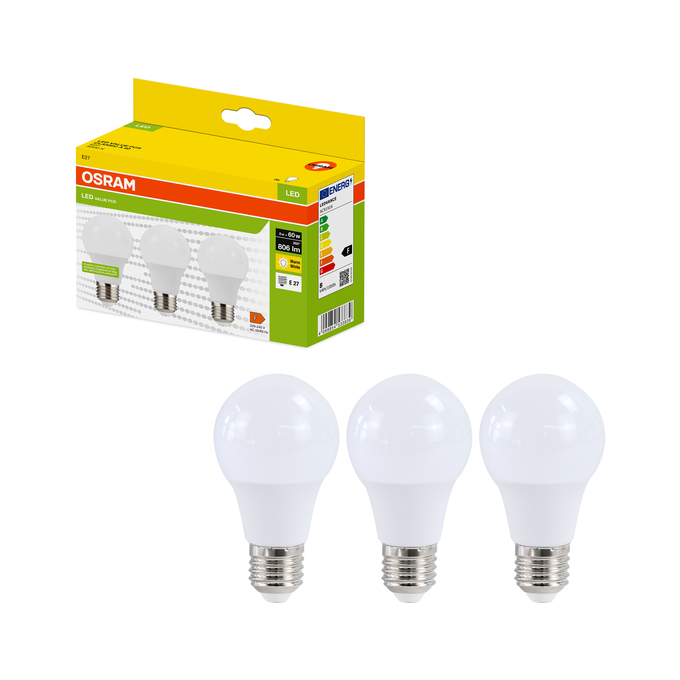 LED Recycled Plastic Classic A 60 8W/3000K E27 Fotografie combinată = Fotografiede prezentare + Imagine cu ambalaj