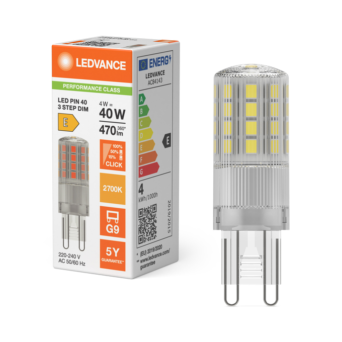 LED Star PIN 40 320° 4W 827 G9 3step DIM Kombinirani snimak = Slika proizvoda + slika pakiranja