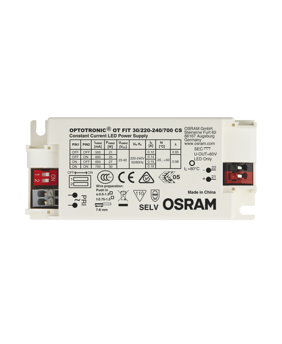 OT FIT 30/220…240/700 CS white, horizontal