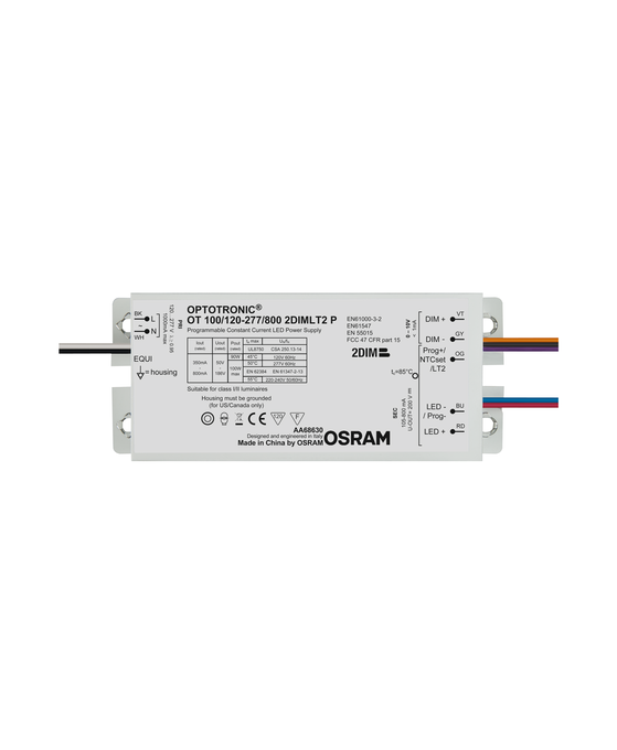 OT 100/120…277/800 2DIMLT2 P white, horizontal