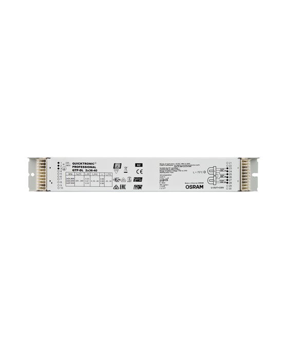 QTP-DL 2X36…40 white, horizontal