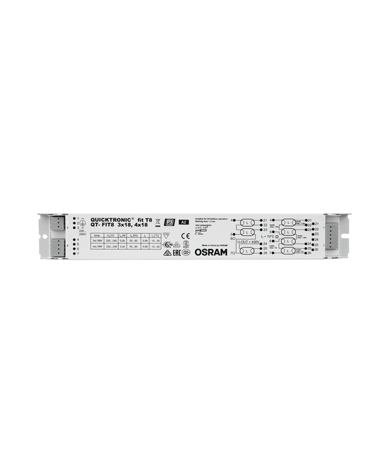 QT-FIT8 3X18,4X18 white, horizontal
