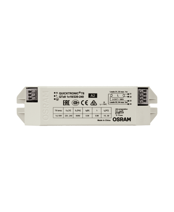 QTz8 1X18 white, horizontal