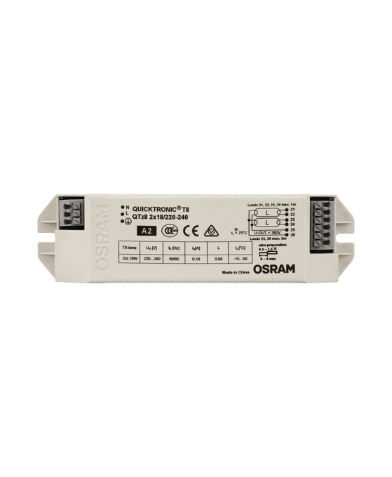 QTz8 2X18 white, horizontal