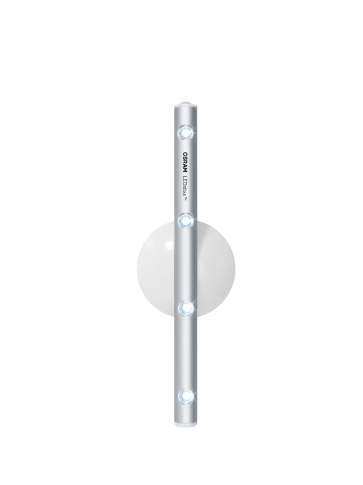 LEDstixx Silver white, upright, sw. on