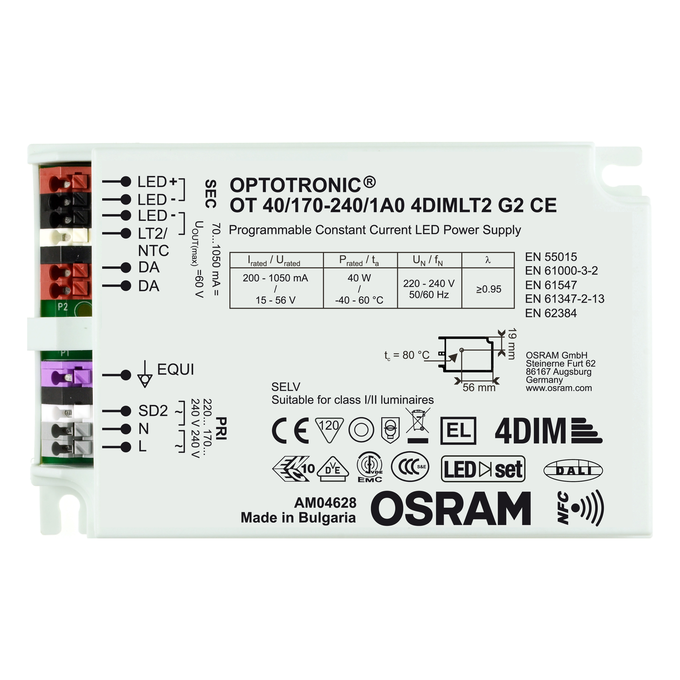 OT 40/170…240/1A0 4DIMLT2 G2 CE white, horizontal