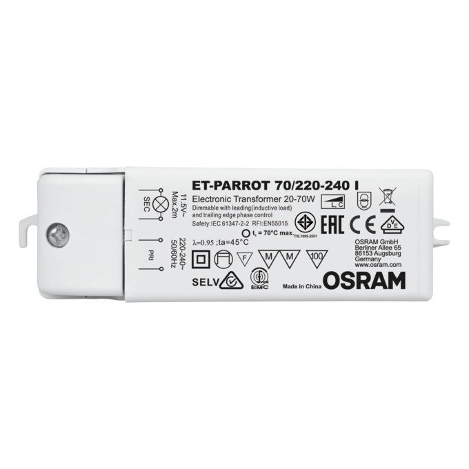 ET-PARROT 70/220…240 I white, horizontal