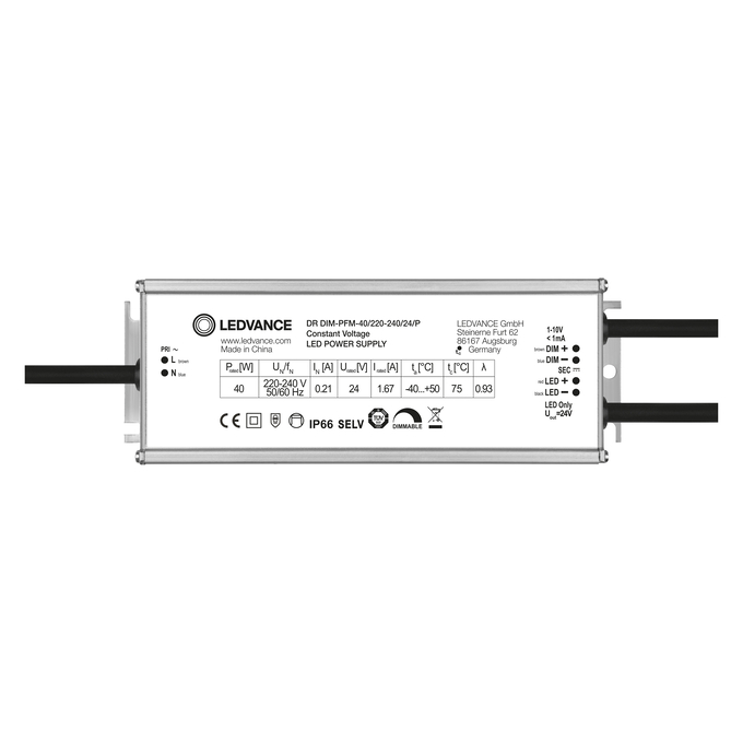 DR DIM-PFM -40/220-240/24/P white, horizontal